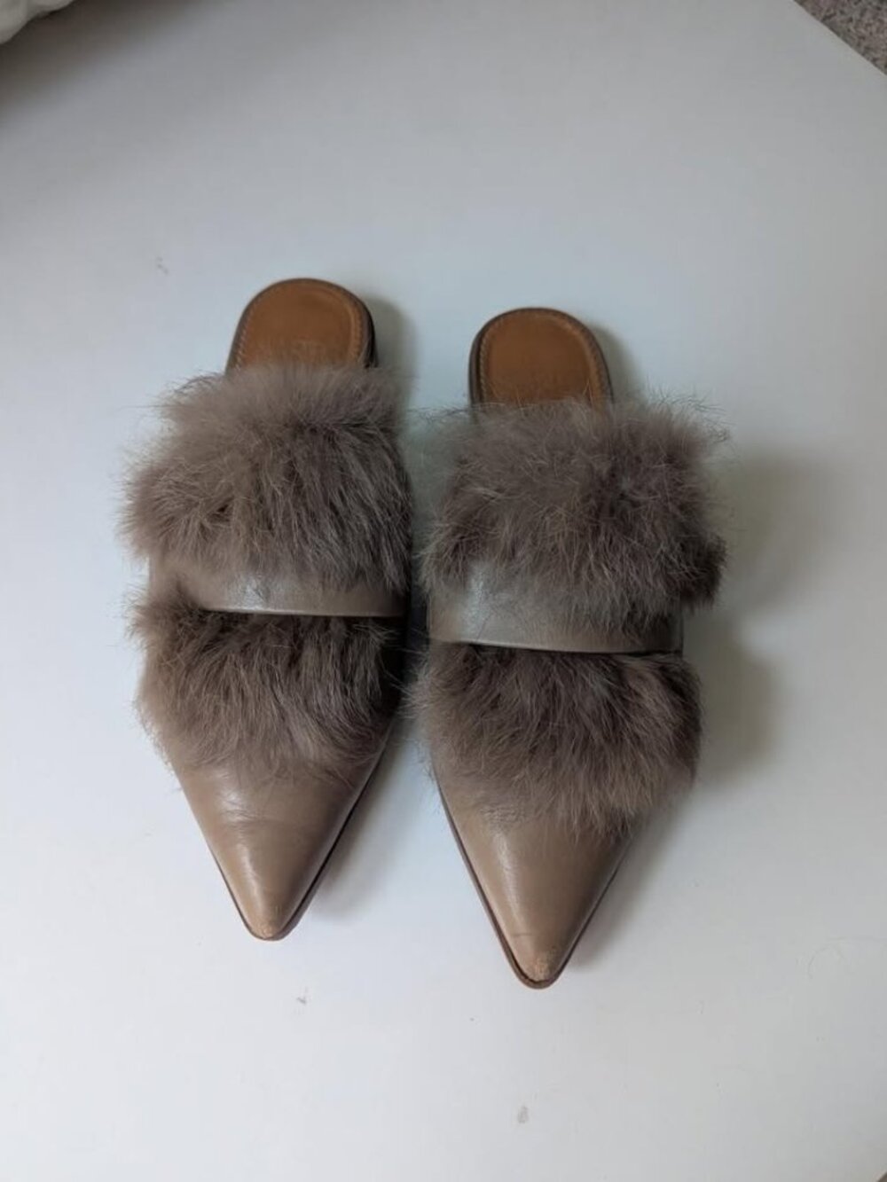 SARTO by Franco Sarto Palmer II Rabbit Fur Slide Womens 5.5M